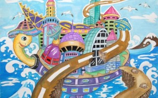 创新科技作品 绝美素材~海底科创 未来城市 小学科技创新作品~绘画一等奖获奖作品